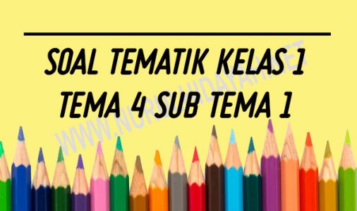 SOAL TEMATIK KELAS 1 SD TEMA 4 SUB TEMA 1