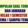 Soal Kelas 1 SD Semester 2 Tematik Kurikulum 2013