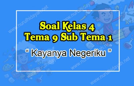 Soal Kelas 4 Tema 9 Sub Tema 1