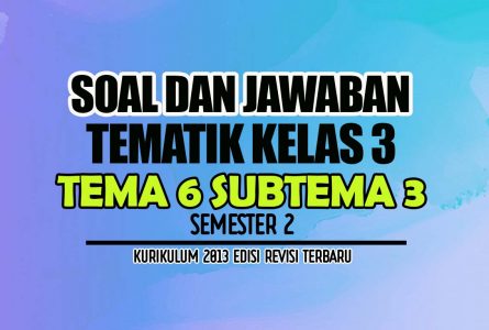 Soal Tema 6 Kelas 3 Subtema 3