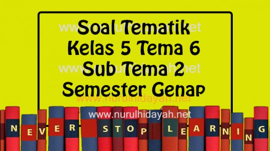 Soal Tematik Kelas 5 Tema 6 Sub Tema 2