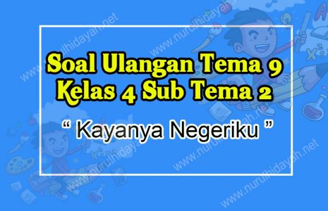 Soal Ulangan Tema 9 Kelas 4 Sub Tema 2 Karya Negeriku