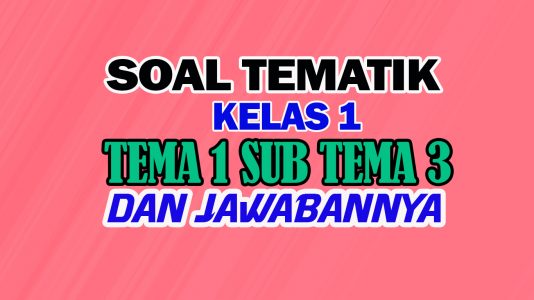 Soal Tematik Kelas 1 Tema 1 Subtema 3