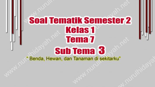 Latihan Soal Tema 7 Kelas 1 Sub Tema 3