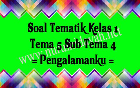 soal tematik kelas 1 tema 5 sub tema 4